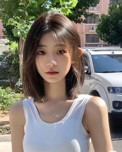 Pretty Hair Cuts, Haircut Women, Korean Short Hair, Hair Style Korea, Asian Short Hair, Shoulder Length Hair Cuts, Shot Hair Styles, Round Face Haircuts, Haircuts For Medium Hair