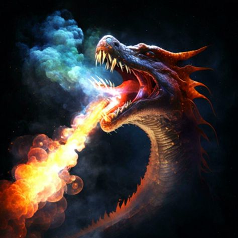 dragon spitting fire on space Angry Goddess, Dragon Spitting Fire, Logo Fleur, Fire Dragon, The Dragon, Royalty Free Stock Photos, For Free, Stock Photos, Quick Saves