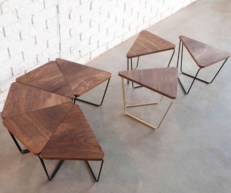 Fractal Modular Table from Design by Them timber and black metal frame, boardroom or training room office table Modular Furniture Design, Modular Table, Kitchen Modular, Minimalist Furniture, Design Del Prodotto, Fitted Furniture, Modular Furniture, Design Living Room, Metal Furniture