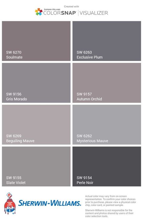 Best Purple Grey Paint Color, Grey Purple Exterior House Colors, Lavender Gray Bathroom, Gris Morado Sherwin Williams, Slate Violet Sherwin Williams, Purple Gray Paint Sherwin Williams, Sherwin Williams Purple Gray, Purple Grey Paint Color Sherwin Williams, Purplish Gray Paint