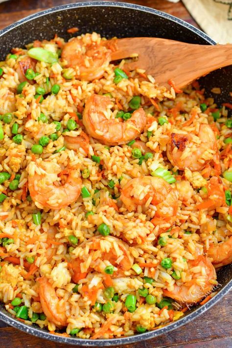 Fried Rice With Prawns Recipe, Prawn Egg Fried Rice, Prawn Fried Rice Recipe, Shrimp Fried Rice Recipe Chinese, Shrimp Fried Rice Recipe Easy, Shrimp Fried Rice With Egg, Shrimp Recipes With Rice, Rice With Shrimp Recipe, Recipes For Shrimp