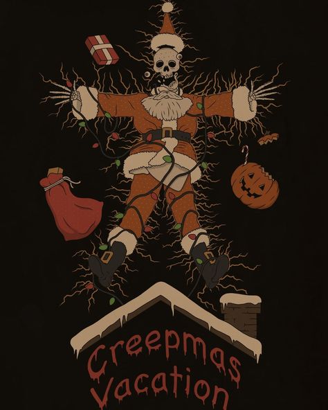 Christmas Lockscreen, Skull Christmas, Scary Christmas, Christmas Horror, Creepy Christmas, Christmas Aesthetic Wallpaper, Xmas Wallpaper, Christmas Phone Wallpaper, Drawing Wallpaper