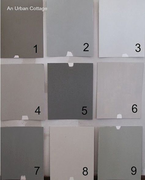 I painted each of the Farrow & Ball colors on a square of card stock. I've never done well painting them on the wall for some reason... Farrow And Ball Front Door Colours, Hardwick White, Farrow Bal, Elephants Breath, Skimming Stone, Lamp Room, Purbeck Stone, Urban Cottage, Modern Country Style