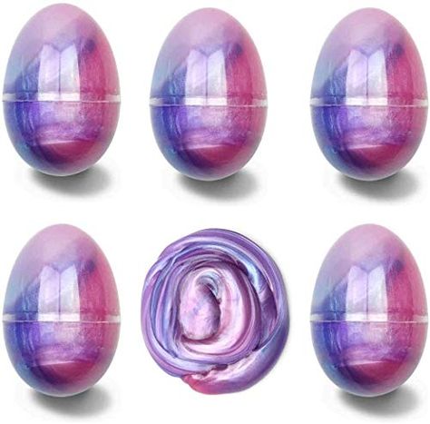 Anditoy 5 Pack Slime Eggs Stress Relief Toys Easter Eggs for Kids Boys Girls Easter Basket Stuffers Gifts Party Favors (Blue+Pink+Purple) Egg Slime, Toys For Kids Boys, Colorful Slime, Slime Galaxy, Easter Egg Fillers, Girls Easter Basket, Slime Toy, Unicorn Christmas, Easter Basket Stuffers