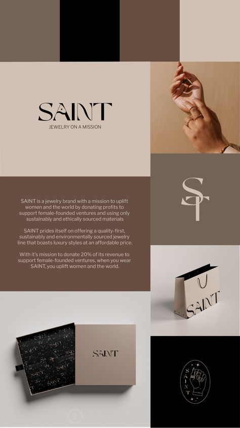 saint jewelry Store Branding Design, Jewelry Store Branding, Best Logo Maker, Store Branding, Mises En Page Design Graphique, Jewelry Packaging Design, Jewelry Logo Design, Business Branding Inspiration, Saint Jewelry