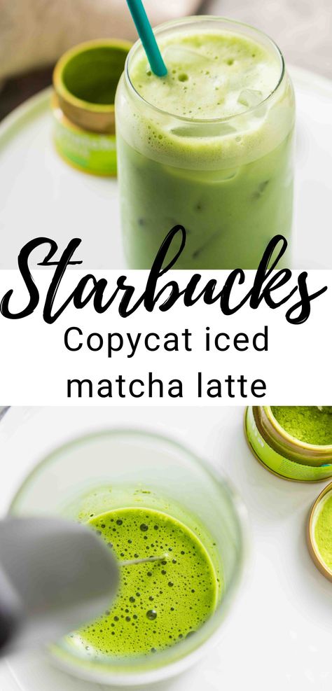 Matcha Starbucks Drink Recipe, Starbucks Matcha Copycat, Good Matcha Drinks, Matcha Tea Smoothie Recipe, Green Matcha Smoothie Recipes, Sweet Matcha Drink Recipes, At Home Matcha Drinks, Matcha Starbucks Recipe, Green Matcha Tea Recipes