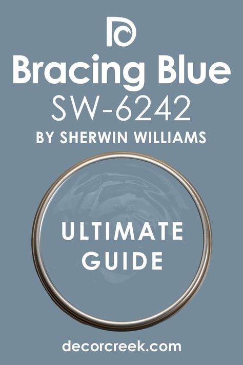 Ultimate Guide of Bracing Blue SW 6242 Paint Color by Sherwin-Williams Sw Bracing Blue Paint, Bracing Blue, Best Kitchen Wall Colors, Blue Playroom, Sherwin Williams Blue, Outside House Colors, Bold Paint Colors, Lake Houses Exterior, Blue Kitchen Cabinets