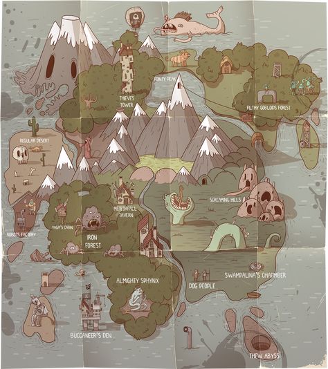 Krumit's Tale on Behance Krumit's Tale, Evgeny Viitman, Cute Maps, Map Art Illustration, Map Cartoon, Map Game, Cartoon Map, Game Map, Fantasy Map Making