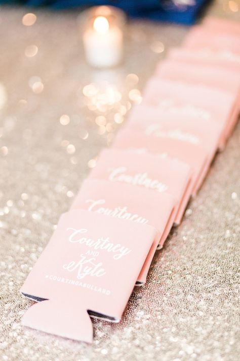 Pink And Ivory Wedding, Late Night Pizza, Koozie Wedding Favors, Pizza Bar, Wedding Koozies, Affordable Wedding Invitations, Nc Wedding, Country Club Wedding, Pure Joy