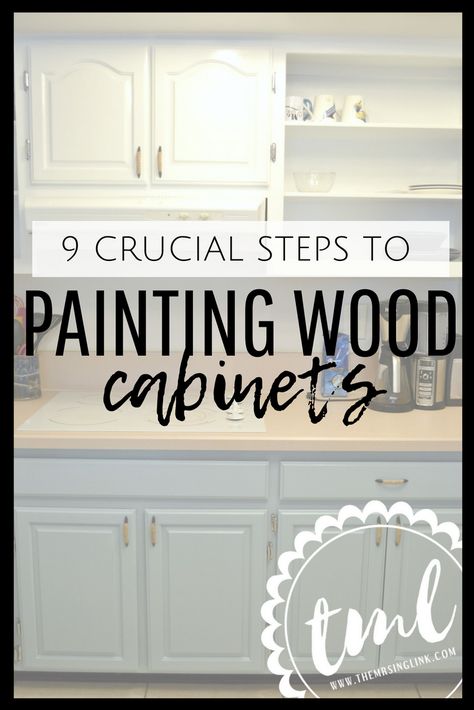 9 Crucial Steps To Painting Wood Cabinets DIY Painting Wood Kitchen Cabinets Small Kitchen DIY Renovation How to paint wood cabinets DIY before and after DIY tips DIY Home Improvements | #DIY #homeimprovements | theMRSingLink Diy Painting Wood Cabinets, How To Paint Wood Kitchen Cabinets, How To Redo Cabinets, Repainting Wood Cabinets, Repainted Kitchen Cabinets Before And After, Diy Cabinet Refinishing, Painting Wooden Cabinets Kitchens, Diy Before And After, Paint Wooden Kitchen Cabinets