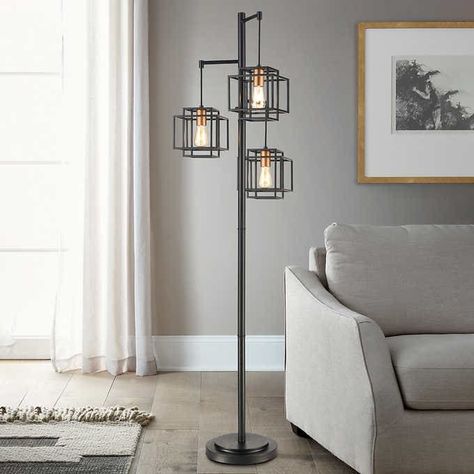 Farmhouse Floor Lamps, Basement Office, Church House, Lamp Makeover, Metal Floor Lamp, Salon Suites, Cosy Living, Floor Lamps Living Room, King Bedroom Sets