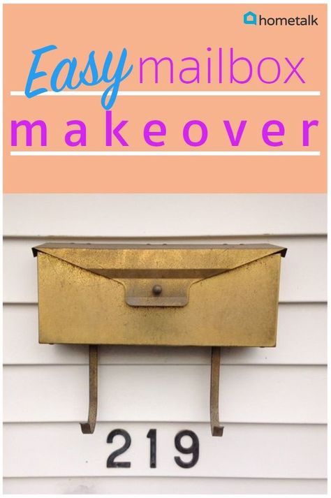 And it takes less than an hour to do! Mailbox Diy, Old Mailbox, Mailbox Makeover, Porch Inspiration, Decor Makeover, Hometalk Diy, Diy Mailbox, Diy Pallet Sofa, Metal Mailbox