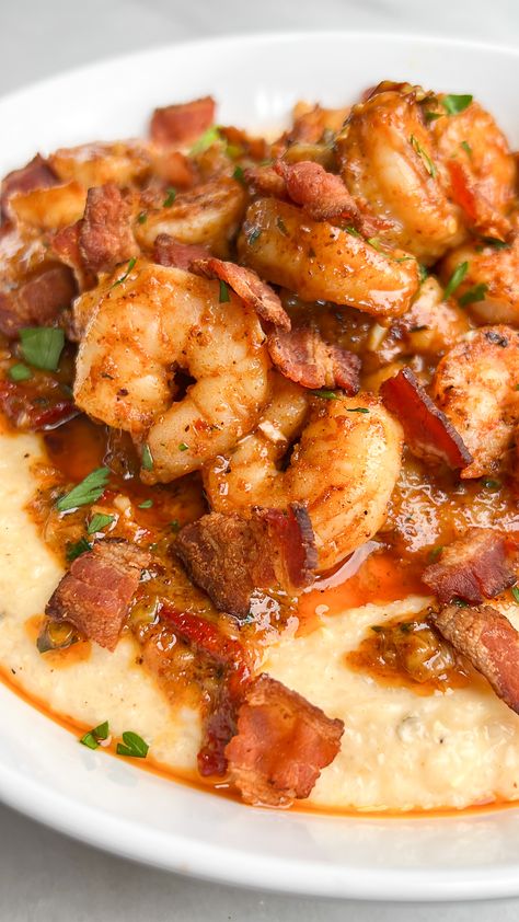 Paula Deen Shrimp And Grits Recipe, Voodoo Shrimp And Grits, The Best Shrimp And Grits, Shrimp Snd Grits Recipe, Shrimp And Grit Cakes Recipe, Shrimp And Grits With Bacon, Grits And Grillades New Orleans, Shrimp And Grits With Tasso Ham Gravy, Southern Style Shrimp And Grits