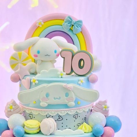 Jo Ann Marasigan Tuazon on Instagram: "Step into a world of whimsy and wonder with our enchanting Sanrio Cinnamoroll 2-tiered cake set, meticulously crafted with love and adorned with intricate details. Surrounding the centerpiece cake are an array of irresistible cupcakes and cake pops, each bursting with flavor and charm. From the soft pastel hues to the adorable Cinnamoroll-inspired designs, every element of this sweet ensemble is a feast for the eyes and the taste buds. This delightful creation promises to add a touch of magic to any gathering. Treat yourself and your loved ones to a slice of happiness today! 🍰💖 #Cinnamoroll #SweetTreats #SCBM #SweetCreationsByMums Venue Styling @nygiftworks" Sanrio Cinnamoroll Birthday Cake, Cinnamon Roll Cake Sanrio, Cinnamoroll Birthday Cake, Cinamoroll Cake, Cinnamoroll Party, Cinnamoroll Cake, Purple Cakes Birthday, Art Supplies Storage, Cinnamon Roll Cake