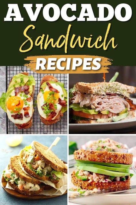 Guacamole Sandwich Ideas, Dinner Sandwich Recipes Healthy, Sandwiches With Avocado, Sandwich Recipes With Avocado, Avocado Sandwich Ideas, Diet Sandwich Recipes, Tunacado Sandwich, Avocado Salad Sandwich, Avocado Panini