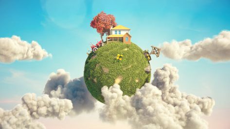 Cute 3D Planet Earth on Behance Earth 3d, Octane Render, Game Environment, Graphics Animation, Instagram Wallpaper, Motion Graphics Animation, Graphic Design Posters, Cinema 4d, Planet Earth