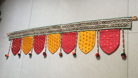 Fabric Toran Fabric Toran Ideas, Fabric Toran Diy, Handmade Toran, Door Toran, Animal Baby Quilt, Janmashtami Decoration, Door Hanging Decorations, Diwali Decoration Items, Diy Diwali Decorations