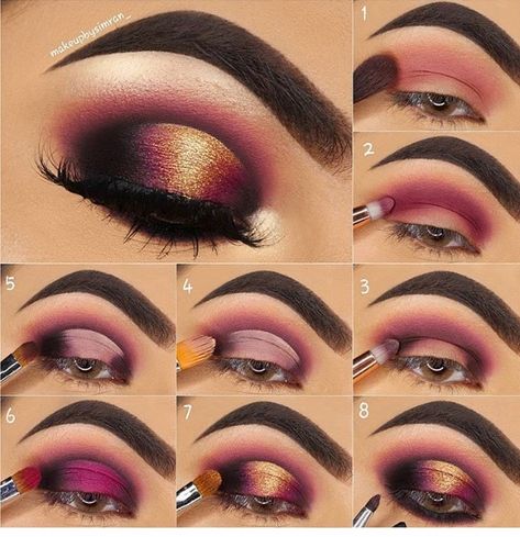 😍😍 Holiday Eye Makeup, Eye Makeup Guide, Fall Eyeshadow Looks, Simran Kaur, Fall Eyeshadow, Maquillage Yeux Cut Crease, Crease Makeup, Makeup Pictorial, Makeup Nails Designs