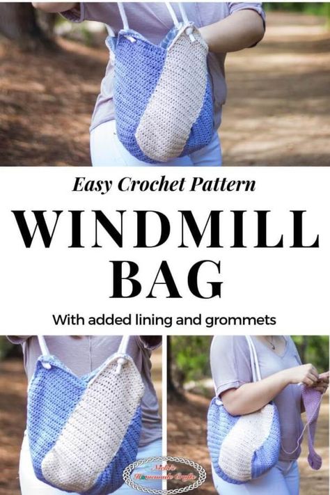 Windmill Bag Crochet Pattern, Windmill Crochet Bag Pattern, Crochet Windmill Bag Free Pattern, Windmill Crochet Bag, Windmill Bag Crochet, Windmill Bag, Community Art Projects, Bag Crochet Pattern, Art Projects Ideas