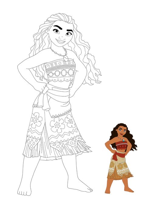 Princess Moana Coloring Pages - 2 Free Coloring Sheets (2020) Moana Coloring Pages Free Printable, Moana Coloring Sheets, Moana Drawing, Princess Coloring Sheets, Moana Coloring, Disney Coloring Sheets, Moana Coloring Pages, Moana Disney, Disney Princess Moana