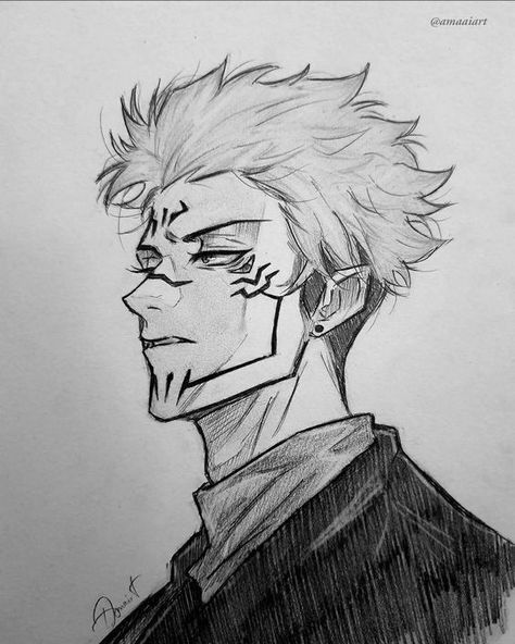 Artists Shared Their Work Online Proving They Worked Hard On Improving Their Skills Sukuna Jujutsu, Jujutsu Kaisen, Drawing Ideas, Jujutsu, Sketch, Hair, Anime, Art