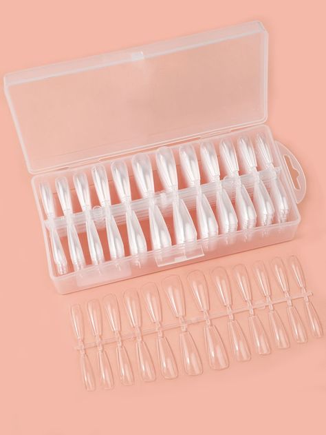 Clear  Collar  Plastic Plain Bare Nails Embellished   Beauty Tools Nail Accessories Products, Nails Supplies, Nail Polish Gift Set, Bare Nails, Nail Polish Holder, Nail Dust Collector, Ballet Nails, Fake Nails Designs, Nail Drills