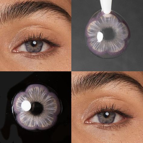 Purple Colored Contacts, Fairy Contact Lenses, Pink Eyes Contacts, Colored Contacts Cosplay, Violet Eye Contacts, Galaxy Contacts, Coloured Contacts, Flower Eyes, Cool Contacts