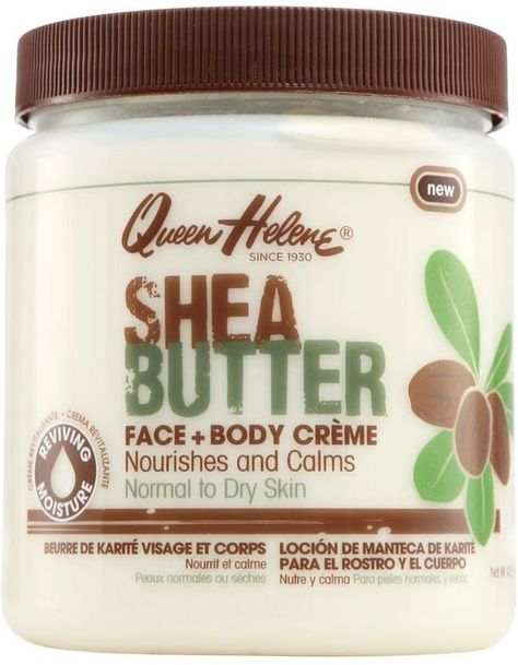 Queen Helene Shea Butter Face & Body Creme Queen Helene Cocoa Butter, Shea Butter Perfume, Refined Shea Butter, The Body Shop Shea Butter, Butter Body Cream, Queen Helene, Shea Butter Face, Shea Butter Moisturizer, Shea Butter Recipes