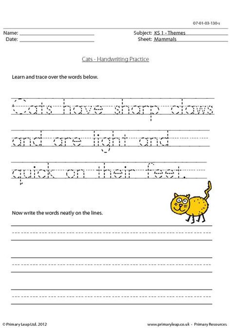 Handwriting practice worksheet for KS1 pupils. Trace over the words and then write the words neatly on the lines. Primary resources from www.primaryleap.co.uk Grade 2 Handwriting Worksheet, Handwriting Practice Sentences, Handwriting Practice Free, Penmanship Worksheets, 1st Grade Writing Worksheets, Handwriting Practice For Kids, Handwriting Worksheets For Kids, Kids Handwriting Practice, Writing Practice Sheets