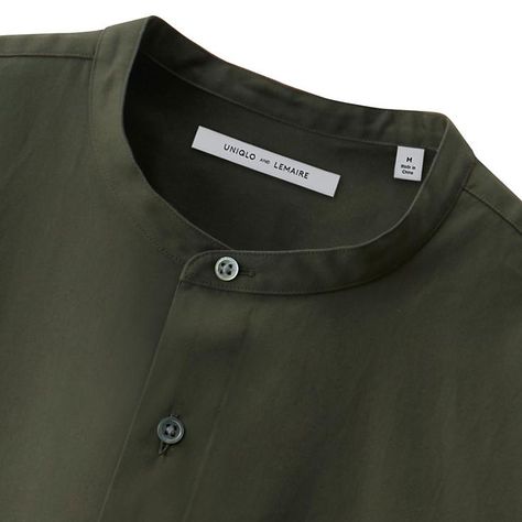 Green Men collarless shirt 20 Uniqlo Winter, Grandad Collar Shirt, Dress Man, Gothenburg Sweden, Green Shirt Dress, Collarless Shirt, Men's Outfits, Muslim Dress, Stylish Mens Outfits