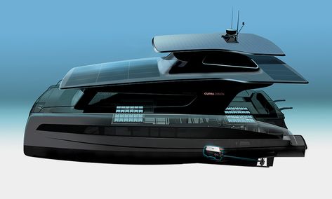 Volkswagen Silent Yacht 50 | Cool Material Solar Yacht, 1967 Shelby Gt500, Gone In 60 Seconds, Alfa Romeo Stelvio, Electric Boat, Volkswagen Group, Solar Electric, Shelby Gt500, Alternative Energy