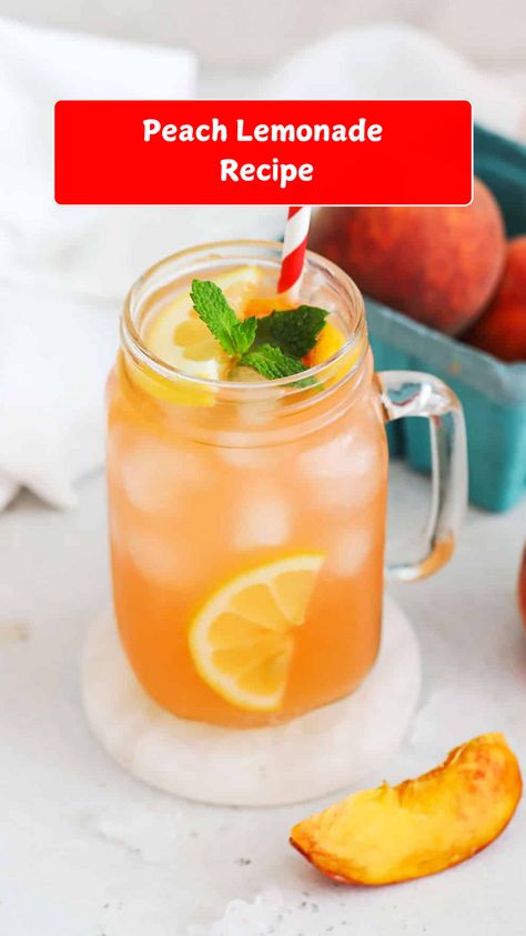 Savor the sweet and tangy flavors of summer with this Easy Peach Lemonade Recipe! Made with juicy peaches and zesty lemons, this refreshing drink is perfect for cooling down on warm days or serving at picnics and barbecues. Quick to make and bursting with flavor! 🍑🍋✨ #PeachLemonade #SummerDrinks #RefreshingSips #EasyRecipes Flavored Lemonade Recipes, Peach Lemonade Recipe, Flavored Lemonade, Peach Lemonade, Lemonade Recipe, Lemonade Recipes, Refreshing Drinks, Summer Drinks, Peaches