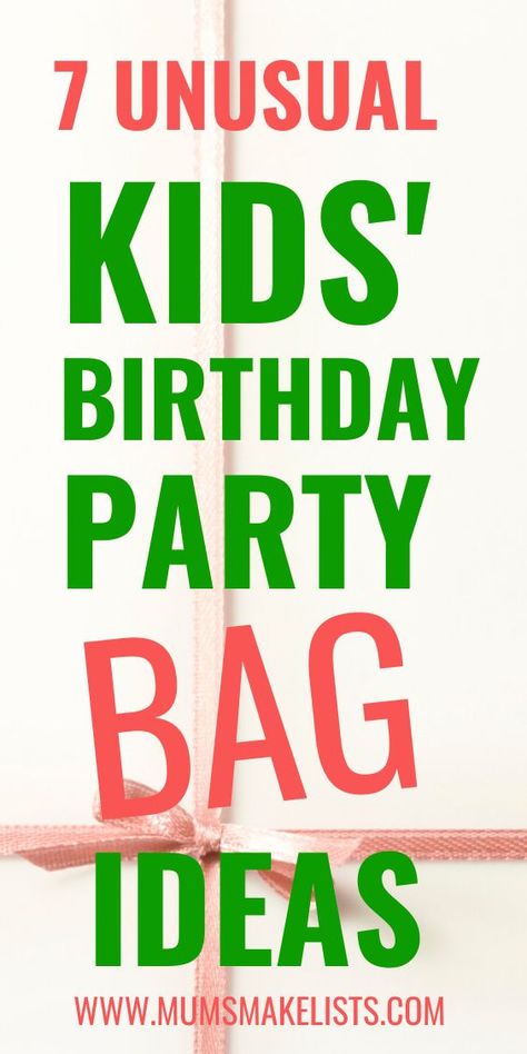 Boys Party Bag Ideas, Kids Party Gift Bag Ideas, Party Bag Alternative, Diy Goodie Bags, Party Bag Ideas, Kids Party Bags, Ideas For Birthday Party, Christmas Party Games For Kids, Kids Party Bags Fillers