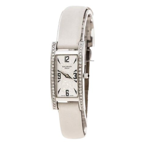 Balmain Silver White Stainless Steel And Diamond 2191 Women's Wristwatch 18 Mm Rolex Datejust Women, Rolex Women, Hand Watch, Rolex Models, Women Wrist Watch, Automatic Watch, Silver Watch, Quartz Movement, Quartz Watch