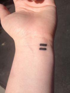 1000+ ideas about Pride Tattoo on Pinterest | Gay Pride Tattoos ... Equal Sign Tattoo, Feminism Tattoo, Equality Tattoos, Enough Tattoo, Equal Sign, Empowering Tattoos, Feminist Tattoo, Tattoo On Wrist, Girl Power Tattoo