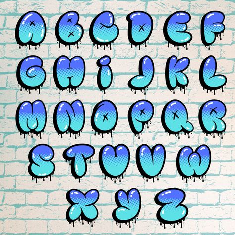 Font A-z, Graffiti Numbers Fonts, Cool Fonts Alphabet Graffiti, Cool Stickers Art, Fun Fonts To Draw, Fun Fonts Alphabet, Font Styles Alphabet, Cool Fonts Alphabet, Letters Graffiti