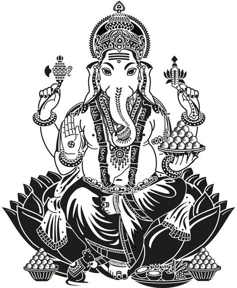 Ganesha Meaning, Arte Ganesha, Buddha Drawing, Ganesha Drawing, Indian God, Elephant Drawing, Ganesh Art, Ganesha Painting, Ganesha Art