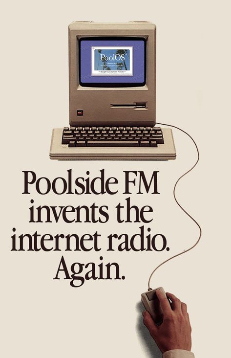 Poolside FM gets a refresh with a '90s operating system in your browser offering super-summer music and VHS visuals | Creative Boom 80s Ads, Vintage Poster Design, Retro Ads, Old Computers, Old Ads, Retro Futurism, Operating System, Print Ads, Ad Design