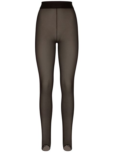 black semi-sheer construction high-waisted Be sure before opening, as socks and hosiery can only be returned in their original, unopened packaging. Black Sheer Leggings, Dr Kids, Designer Tights, Teenage Clothing, Sheer Leggings, Designer Leggings, Sheer Tights, Black Pantyhose, Dolce E Gabbana