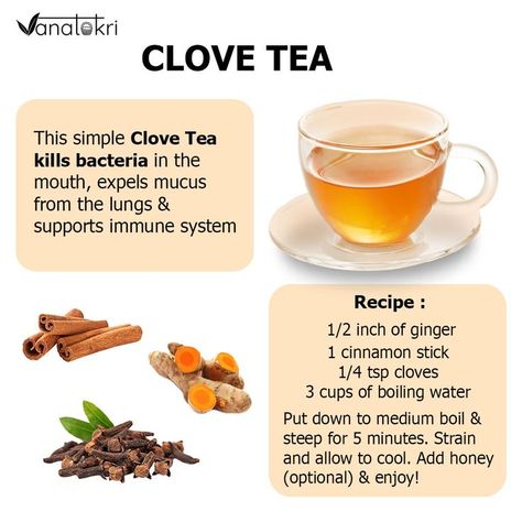 Tea Recipe For Cough, Tea With Cloves, Ginger For Throat, Cinnamon Tea For Sore Throat, Tea Cold Remedies, Ginger Throat Remedies, Herb For Cough, Herbal Tea For Cough, Tea Remedies For Cold