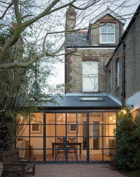 Wraparound Extension, Crittall Windows, Rumah Teres, Side Return Extension, Glass Conservatory, Victorian Terrace House, Steel Frame House, Lovely Kitchen, Looking For Houses