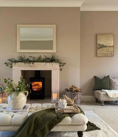 Farrow And Ball Living Room, Taupe Living Room, Living Room Colour Schemes, Elephants Breath, Snug Room, Beach House Living Room, Teen Bedroom Designs, Rustic Room, Cosy Living Room