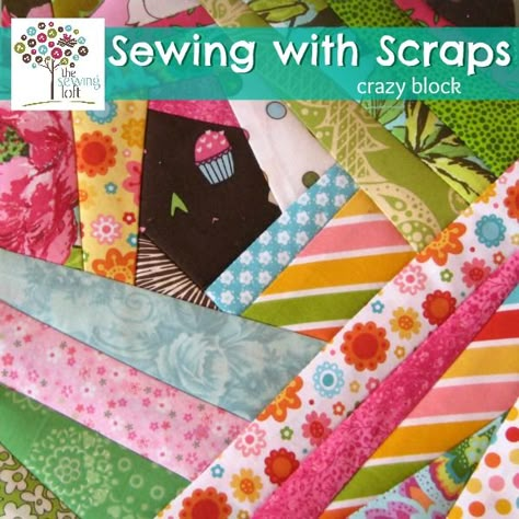 Sewing With Scraps, Crumb Quilt, Sew Projects, Crazy Quilt Blocks, Scrap Fabric Projects, Crazy Patchwork, Crazy Quilting, Sew Easy, Crazy Quilt