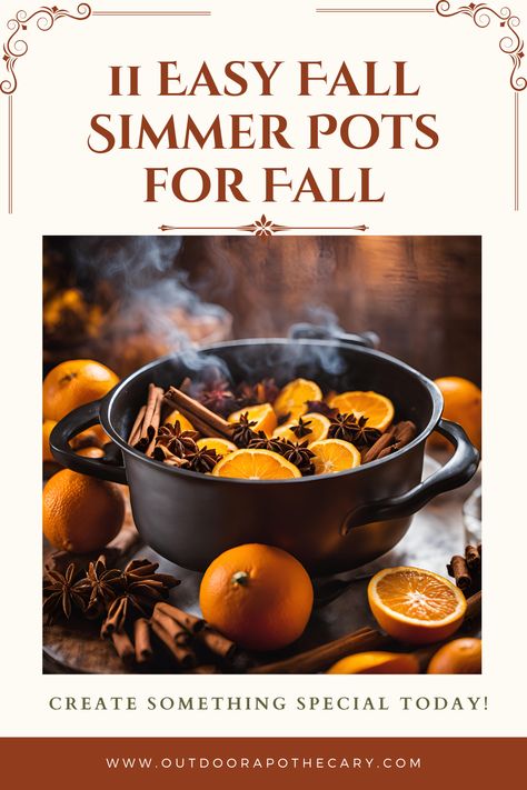 Bring the essence of autumn into your home with these 11 easy simmer pot recipes! From cinnamon to oranges and cloves, these natural ingredients will make your house smell like fall. Perfect for cozying up on chilly days or setting the mood for autumn gatherings. Try these DIY simmer pots to freshen your home without synthetic scents. Which one will you make first? 🍂🍊🕯️  #FallSimmerPots #AutumnDIY #CozyHome #FallScents #NaturalHomeFragrance Easy Fall Simmer Pot, Simmer Pot With Apples, Crockpot Smell Good Home Fall, Orange Cinnamon Clove Simmer Pot, Orange And Cloves House Smells, Home Made Scents House Smells Easy Diy, Make Your House Smell Like Fall, Orange Simmer Pot Recipes, Pot Simmer Recipes House Smells