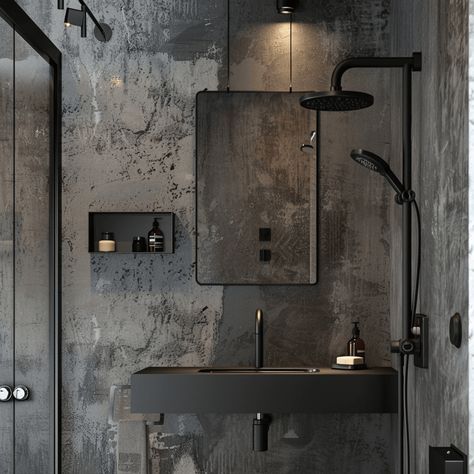 Industrial Bathroom Design: The ULTIMATE Guide for Homeowners Modern Industrial Bathroom Design, Industrial Design Bathroom, Industrial Bathroom Mirrors, Modern Industrial Bathroom, Bathroom Industrial Chic, Unique Bathrooms, Industrial Bathroom Decor, Industrial Bathroom Design, Industrial Bathroom Lighting