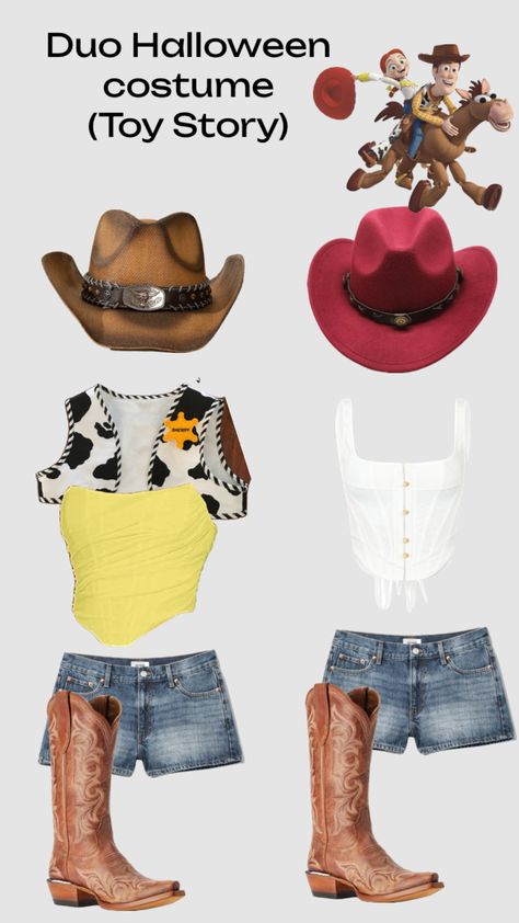 Farm Girl Costume For Women, Hot Woody Costume, Zoey 101 Halloween Costume, Woody Toy Story Halloween Costume, Wendy And Woody Costumes, Easy Cute Womens Halloween Costume, Jean Shorts Halloween Costume, Jessy And Woody Costumes, Halloween Costumes With Cowgirl Boots