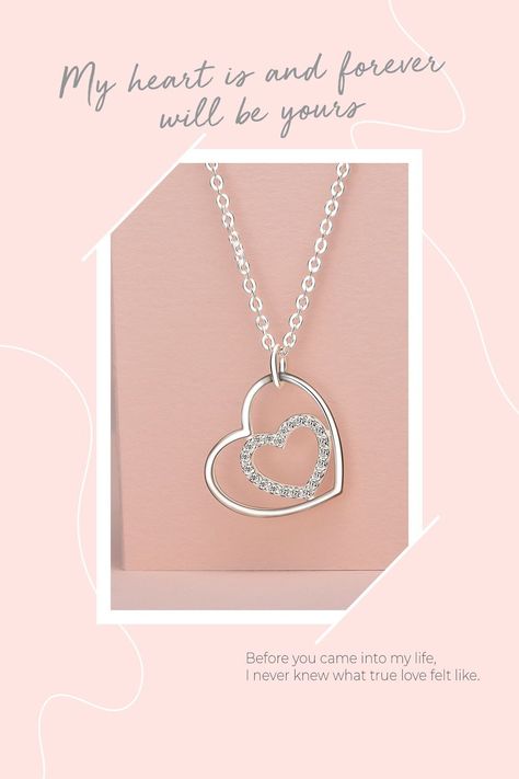 Looking for first Mother's Day gift ideas for new moms? No matter if you're shopping for your wife, daughter or friends, they'll be bound to love the Double Heart Sterling Silver Necklace. Show your love and appreciation to the mothers in your life this Mother's Day. Gift Ideas For New Moms, Mothers Day Post, Jewelry Banner, Mother's Day Banner, Mothers Day Gif, Mother Daughter Jewelry, Jewelry Product Shots, Gifts For Mother's Day, Jewelry Promotion