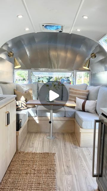 Shaunie Sanborn on Instagram: "•••WELCOME TO OUR NEWEST PROJECT•••  A custom built 1970 23 ft Airstream Safari•  From the stunningly crafted aluminum end cap to the highend finishes and appliance this build is sure to turn heads• • • Start conversations on the road• • • OR demand guest as a uniques Airbnb stay•.   We can’t wait to see where this beauty finds her forever home• Delivery available to most US States• DM US for more info•  LISTING DETAILS & LINK IN BIO" Airstream Excella Remodel, Vintage Airstream Interiors, Luxury Airstream, Airstream Interior Ideas, Renovated Airstream, Airstream Safari, Airstream Motorhome, Airstream Decor, Caravan Design