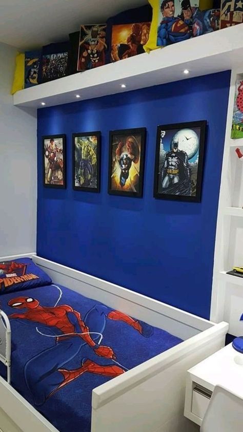 kids room design shared boy and girl Marvel Bedroom, Marvel Room, Toddler Boy Room Decor, Boys Room Design, Boys Bedroom Makeover, Vans Shoe, Boy Bedroom Design, Toddler Boys Room, Kids Bedroom Designs