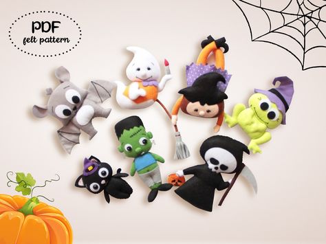 Felt halloween ornaments